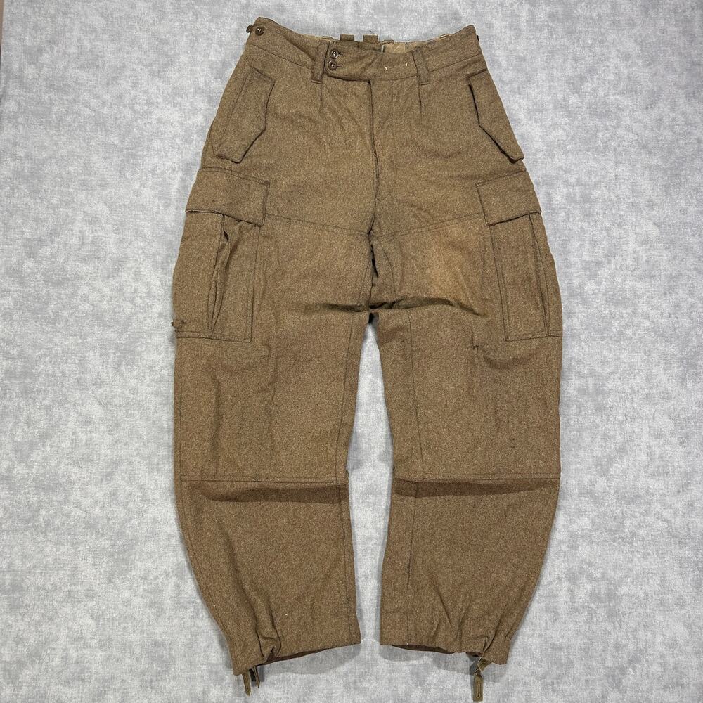 Vtg 1965 West German Bundeswehr Wool Field Cargo Pants Alois Hiess Kg Military